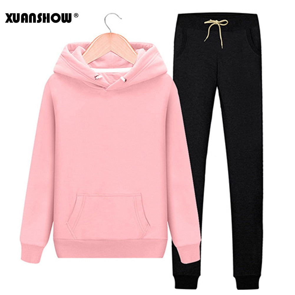 XUANSHOW 2019 Fashion Tracksuit Women Autumn