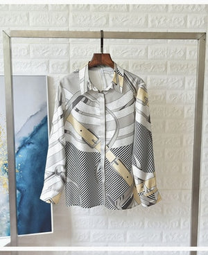 Svoryxiu Runway Designer Vintage Silk Blouse