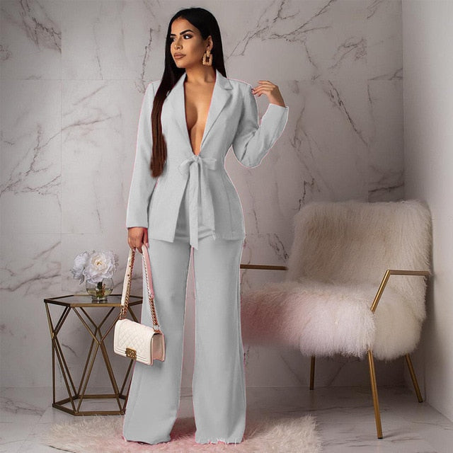 New Fashion Solid Ladies Suit Women Suits