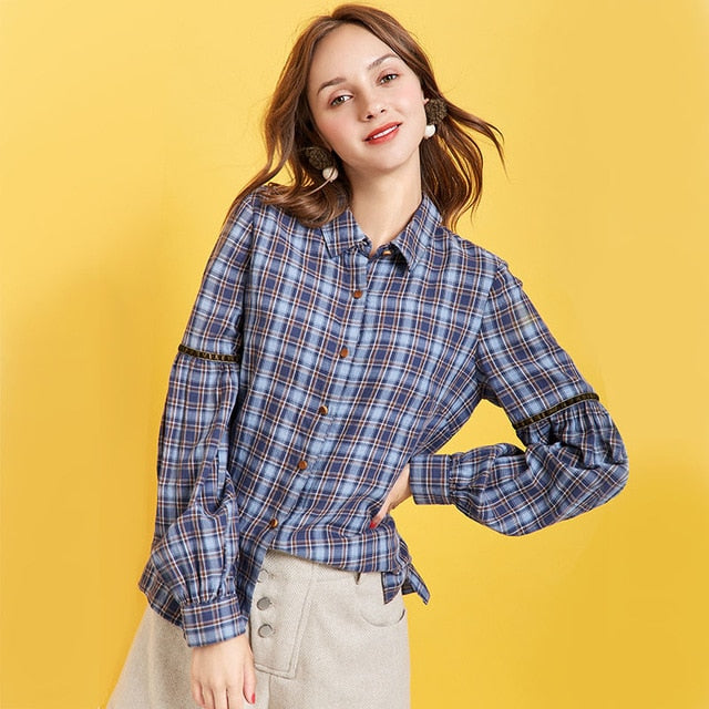 ARTKA 2019 Autumn New Women Blouses 100% Cotton