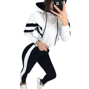 2 Piece Set Women Hoodies Tracksuit 2019 Autumn