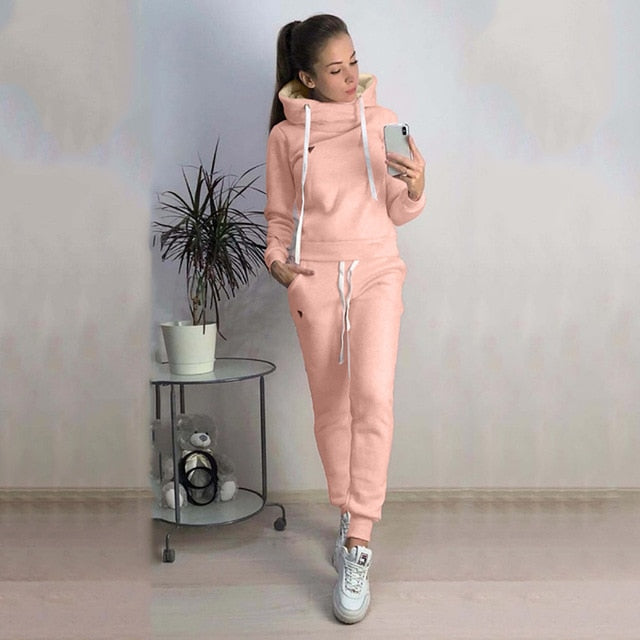 2019 Casual Warm Winter Clothes Two Piece Set Women