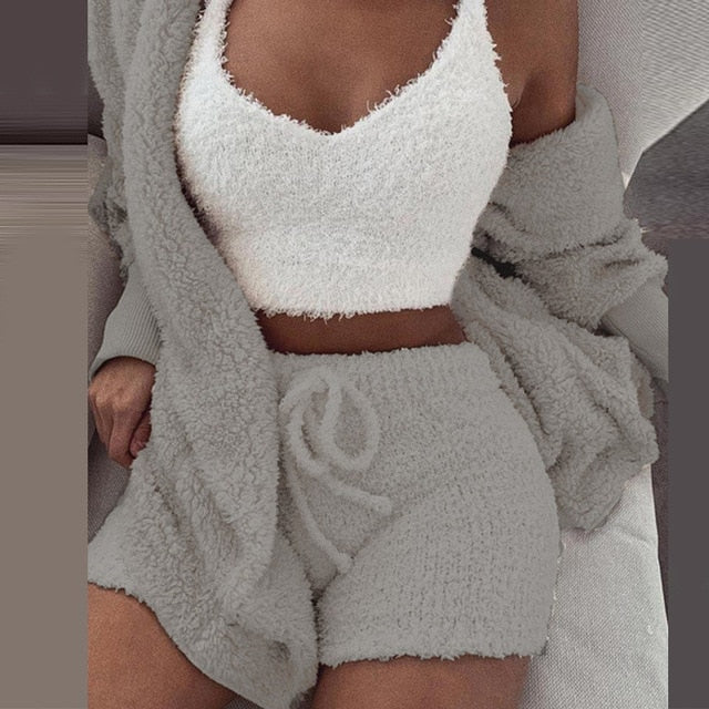 Women Hooded Tracksuit set Autumn Winter Long