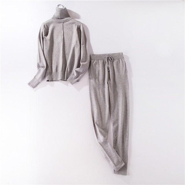 FORERUN Women Two Piece Sweater Outfit