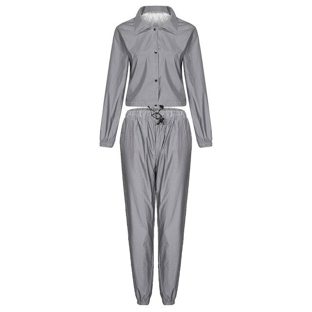 2019 Sexy Women Tracksuit Two Pieces Set Zip