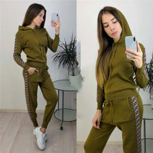 Women Autumn Streetwear Two Piece Outfits Side