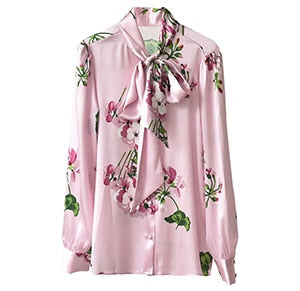 Svoryxiu Designer High End 100% Silk Blouse Shirt