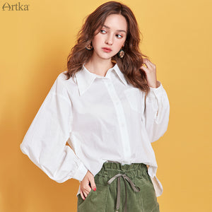 ARTKA 2019 Autumn New Women Blouses 100%